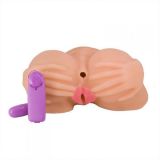 Vagina cyberskin masturbator with vibration and remote control