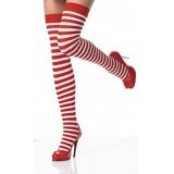 Warm nylon striped stockings