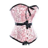 Festive corset with print pink