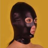 Black mask with cut outs