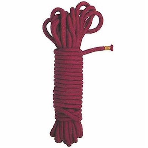 Веревка для связывания бордовая коттоновая Special Cotton Rope, 10 метров. Артикул: IXI13632