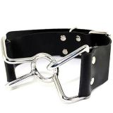 Spider metal gag with leather strap