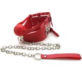 Red ball gag with chain