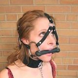 Black leather muzzle