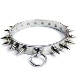 Steel dog collar with spikes - unisex
