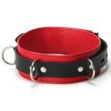 Two tone leather collar