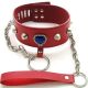 Modern stylish red leather collar