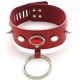 Modern red leather collar