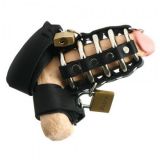 Leather chastity device