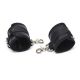Black leather handcuffs made of eco leather wide Leather Safe Handcuff