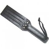 Black square leather the gun