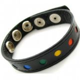 Leather lock - rainbow