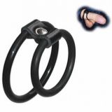 Black snap-on penis ring