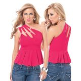 Pink top one shoulder