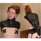 Black Straitjacket with Collar Black Soft Leather Arm Binder Straitjacket