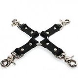 Leather harness with four hooks