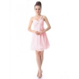 Dress made of pink chiffon delicate airy