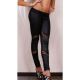 Black stretchy leggings with sheer panels