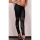Черные эластичные лосины с прозрачными вставками Черные эластичные лосины с прозрачными вставками