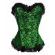 Elegant green corset with lace