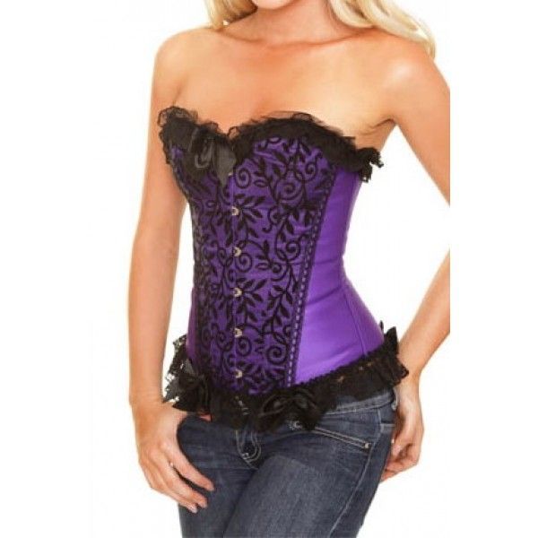 Elegant purple corset