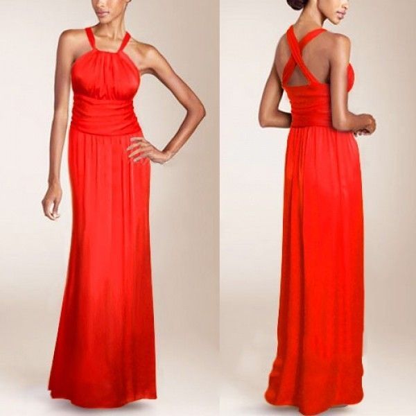 Sexy red evening dress long to the floor. Артикул: IXI15311