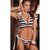 Sailor swimsuit with red lacing