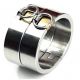 Steel oval cuffs for men and women