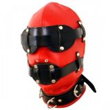 Black-and-red mask