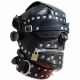 Leather mask adjustable straps