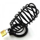 Black belt chastity cage