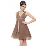 Sexy Milk Chocolate Short Evening Dress