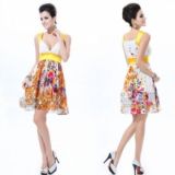 Graceful summer dress with floral print