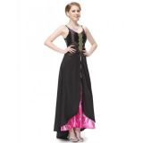 Fashionable evening dress in oriental style in black