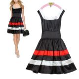 Black short pleated dress