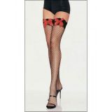 Erotic stockings with red bows