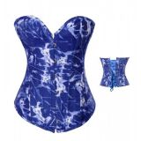 Classic luxury blue corset