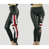 Leggings with the flag of Britain.