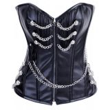 Leather corset with Chicks