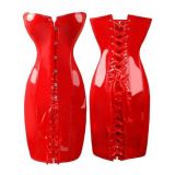 Long corset dress latex