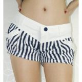 Short white striped shorts