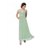 Sexy turquoise light green evening dress