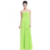 Light green light long dress to the floor without straps