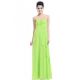 Light green light long dress to the floor without straps
