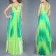 Light green dress with shimmering long to the floor