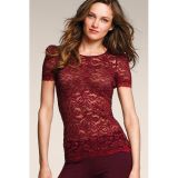 Burgundy lace top