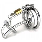 sylum Locking Chastity Cage Princes Wand Penis Prison with a Removable head Ring