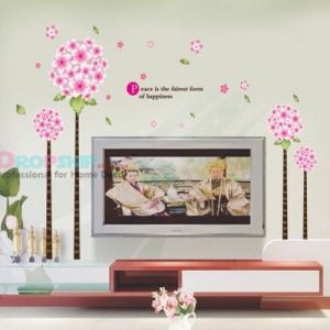 SALE! Vinyl decal - Pink flowers. Артикул: IXI25986