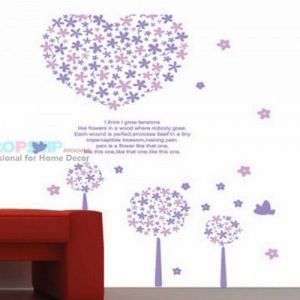 SALE! Vinyl decal - Purple flower heart. Артикул: IXI26011