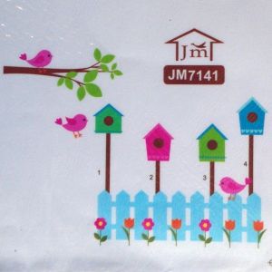 SALE! Vinyl decal - Fence and birdhouses. Артикул: IXI26057